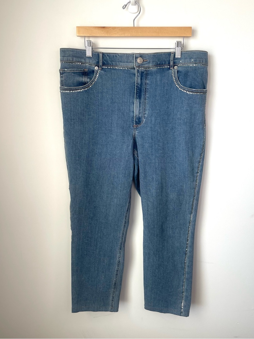 Express Light Blue High Rise ankle legging Jean size 18R/18R